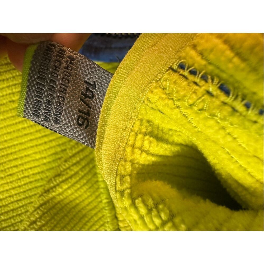 Free Country Ladies Blue Neon Yellow Super Softshell Tie Dye Zip Up Jacket 14/16 - Picture 8 of 9